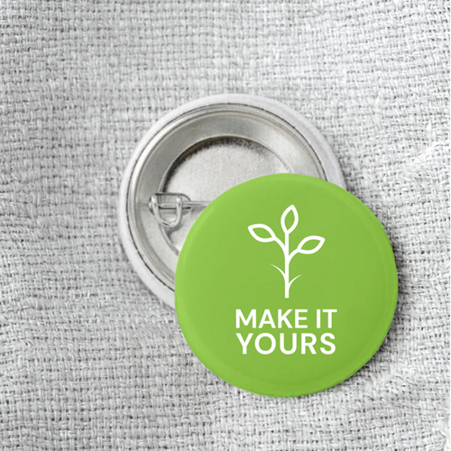 Full Color 1 Inch Round Pin | Ethical Swag